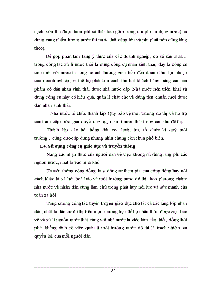 image for page Thực trạng và giải pháp của nhà nước trong việc giải quyết vấn đề môi trường nước ở đô thị hiện nay