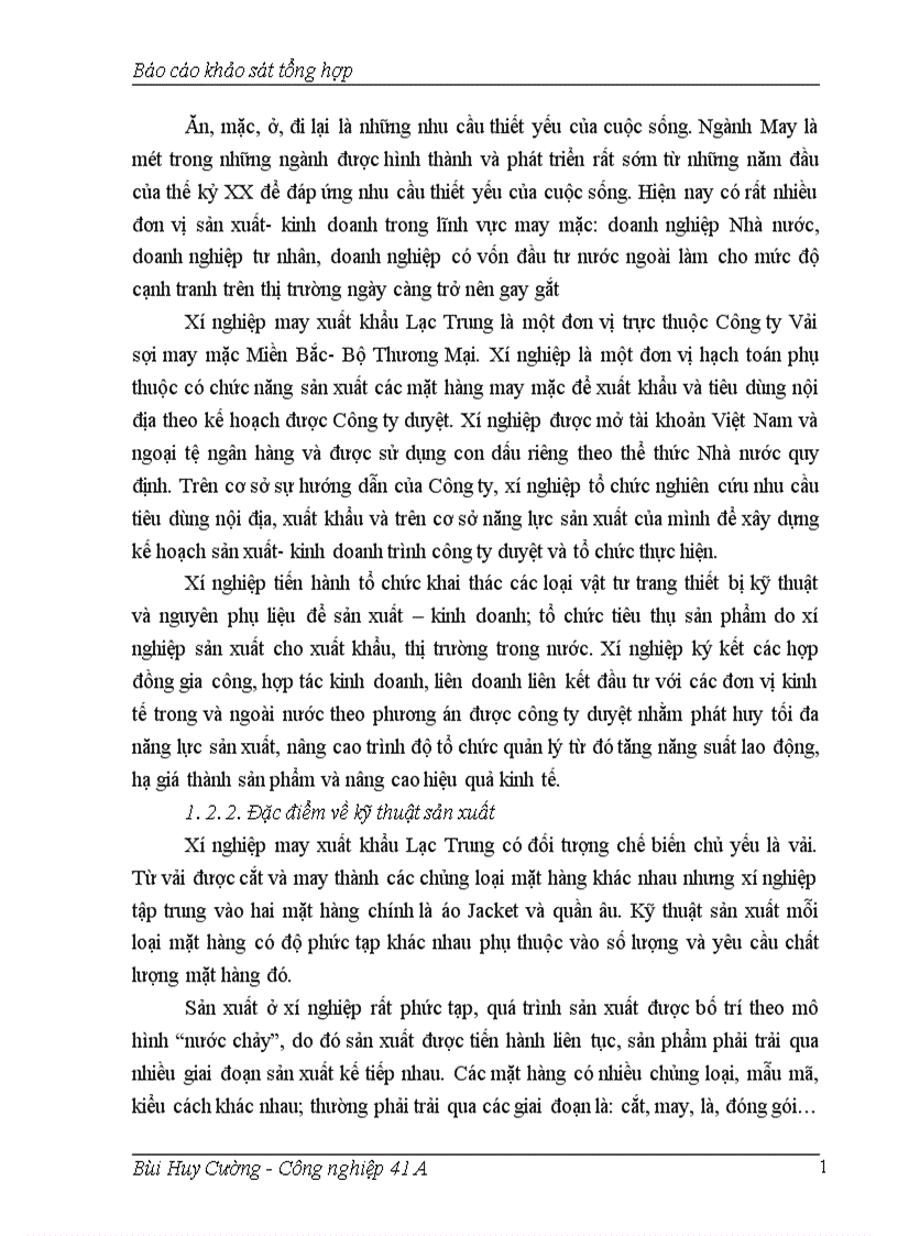 image for page Báo cáo thực tập tại xí nghiệp may xuất khẩu Lạc Trung
