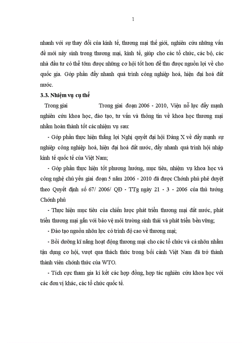 image for page Tình hình hoạt động của Viện Nghiên Cứu Thương Mại trong thời gian gần đây