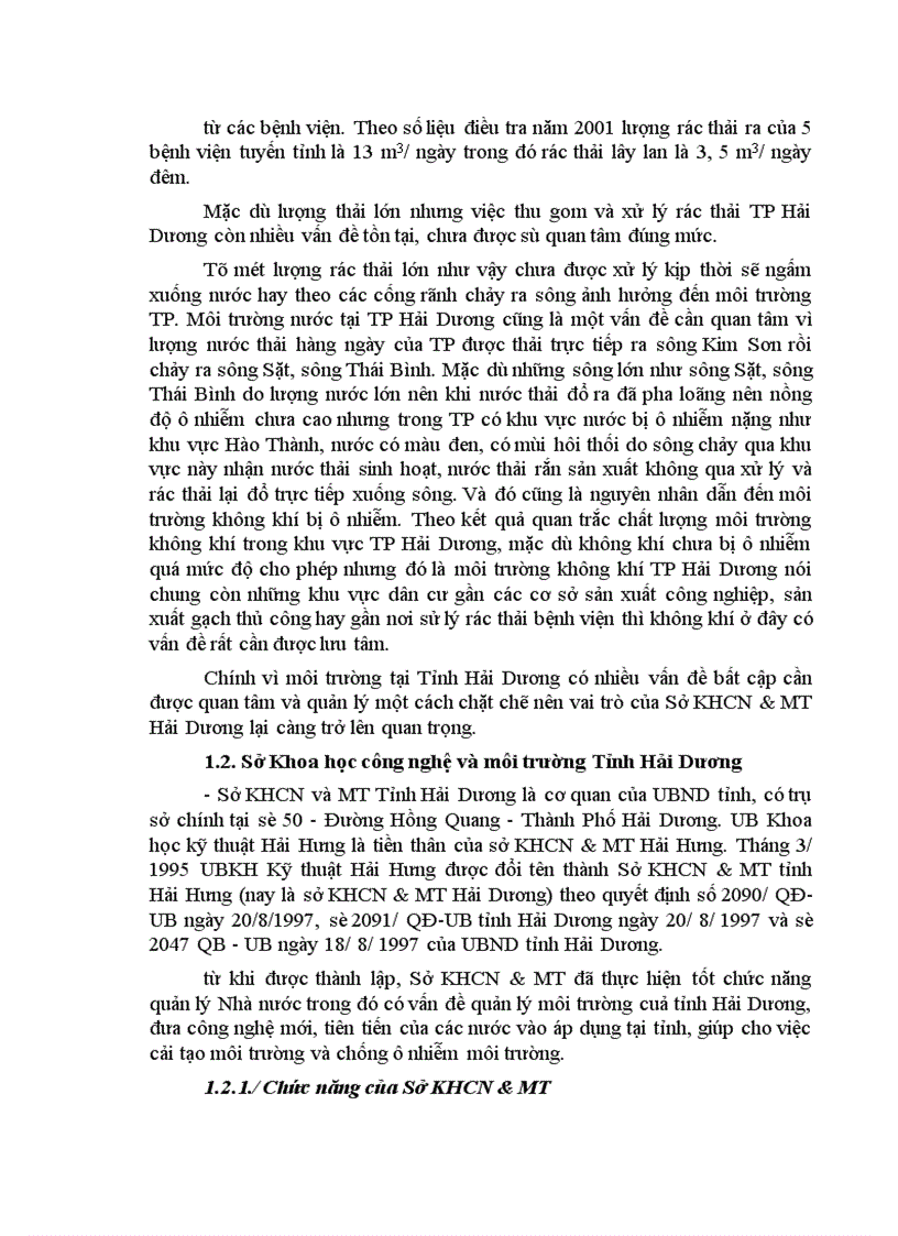 image for page Báo cáo thực tập tổng hợp của Sở KHCN MT tỉnh Hải Dương