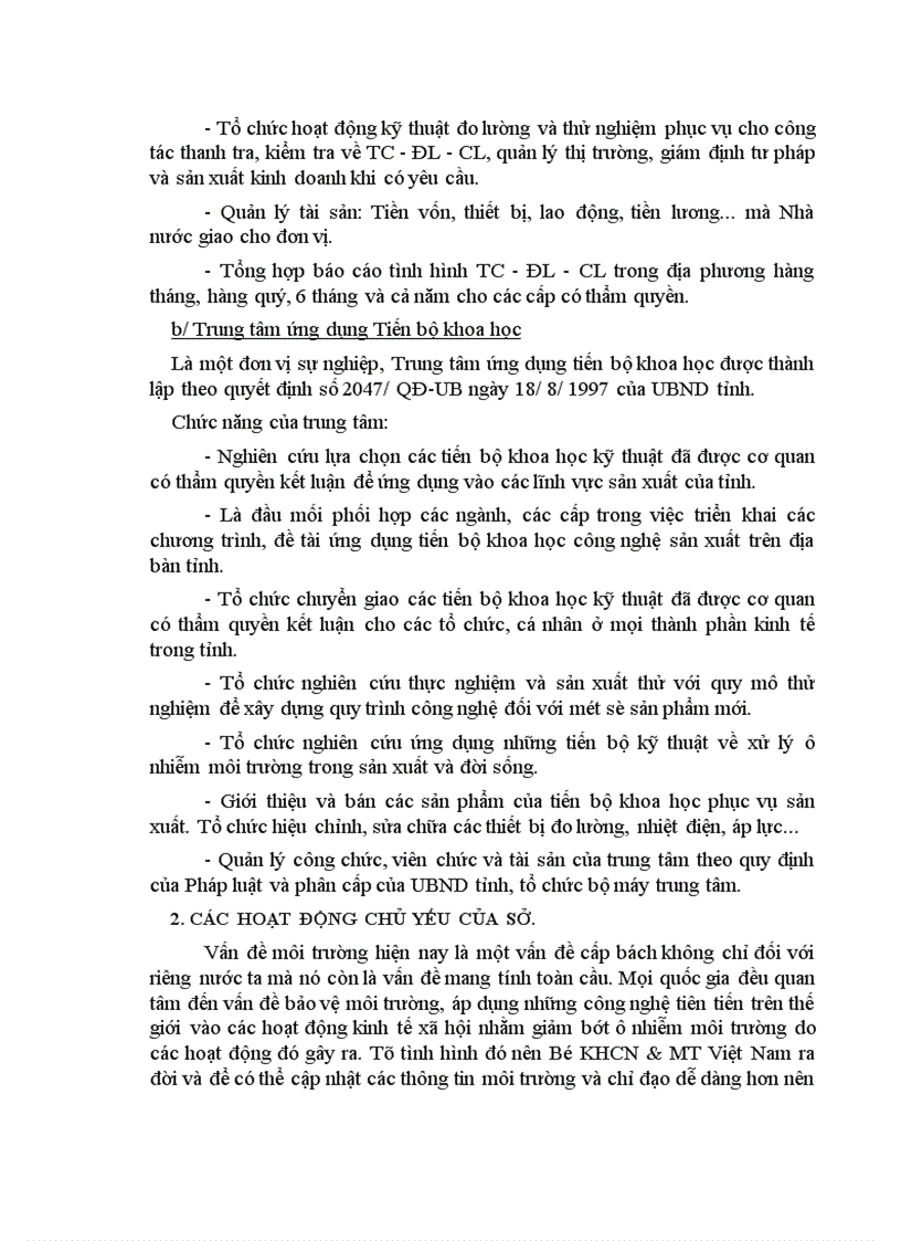 image for page Báo cáo thực tập tổng hợp của Sở KHCN MT tỉnh Hải Dương