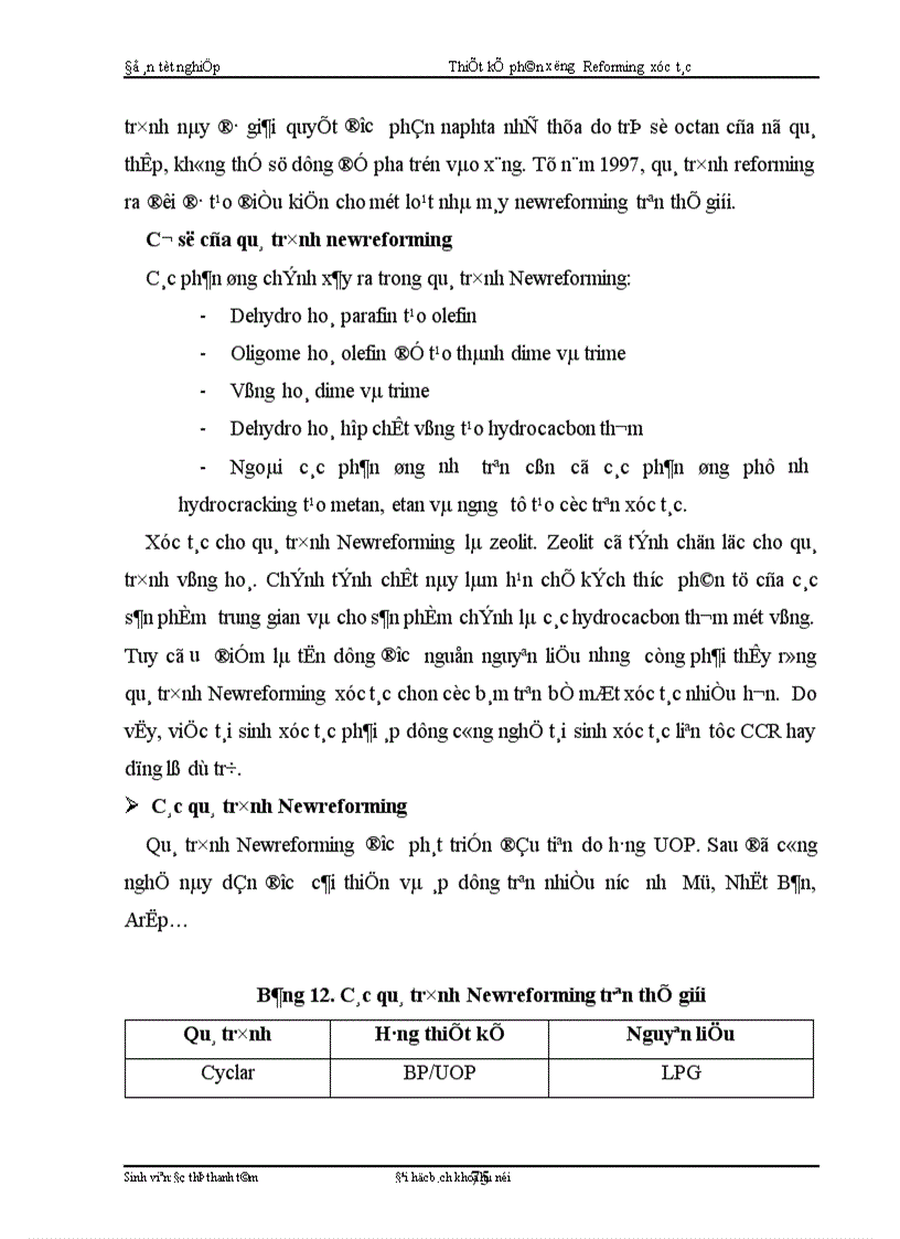 image for page Thiết kế phân xưởng reforming xúc tác