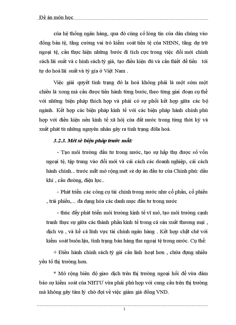 image for page ảnh hưởng của tình trạng đô la hoá đối với nền kinh tế Việt Nam nguyên nhân và giải pháp khắc phục