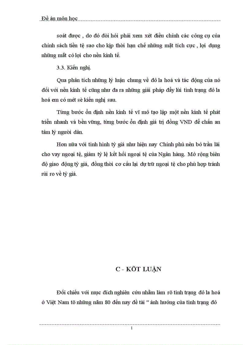 image for page ảnh hưởng của tình trạng đô la hoá đối với nền kinh tế Việt Nam nguyên nhân và giải pháp khắc phục