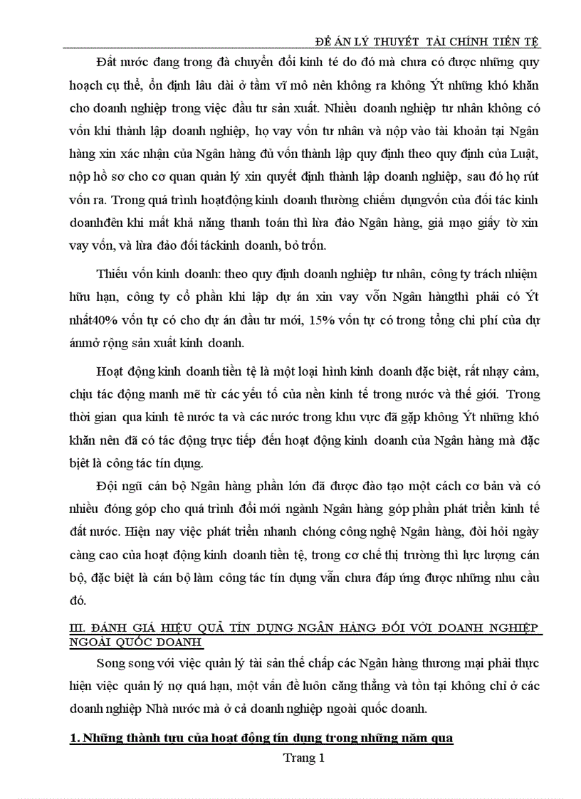 image for page Thực trạng và giải pháp nâng cao hiệu quả hoạt động tín dụng của ngân hàng thương mại đối với các doanh nghiệp ngoài quốc doanh