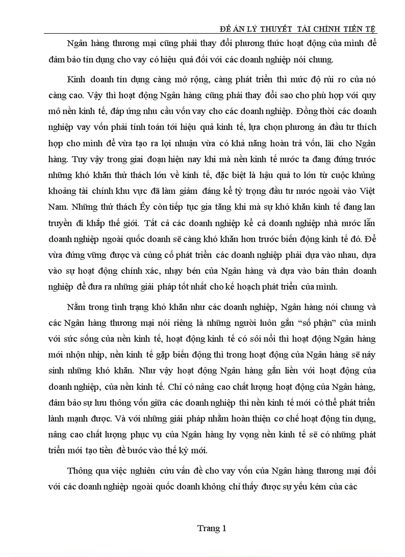 image for page Thực trạng và giải pháp nâng cao hiệu quả hoạt động tín dụng của ngân hàng thương mại đối với các doanh nghiệp ngoài quốc doanh