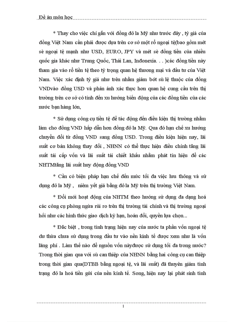 image for page Ảnh hưởng của tình trạng đô la hoá đối với nền kinh tế Việt Nam nguyên nhân và giải pháp khắc phục 1