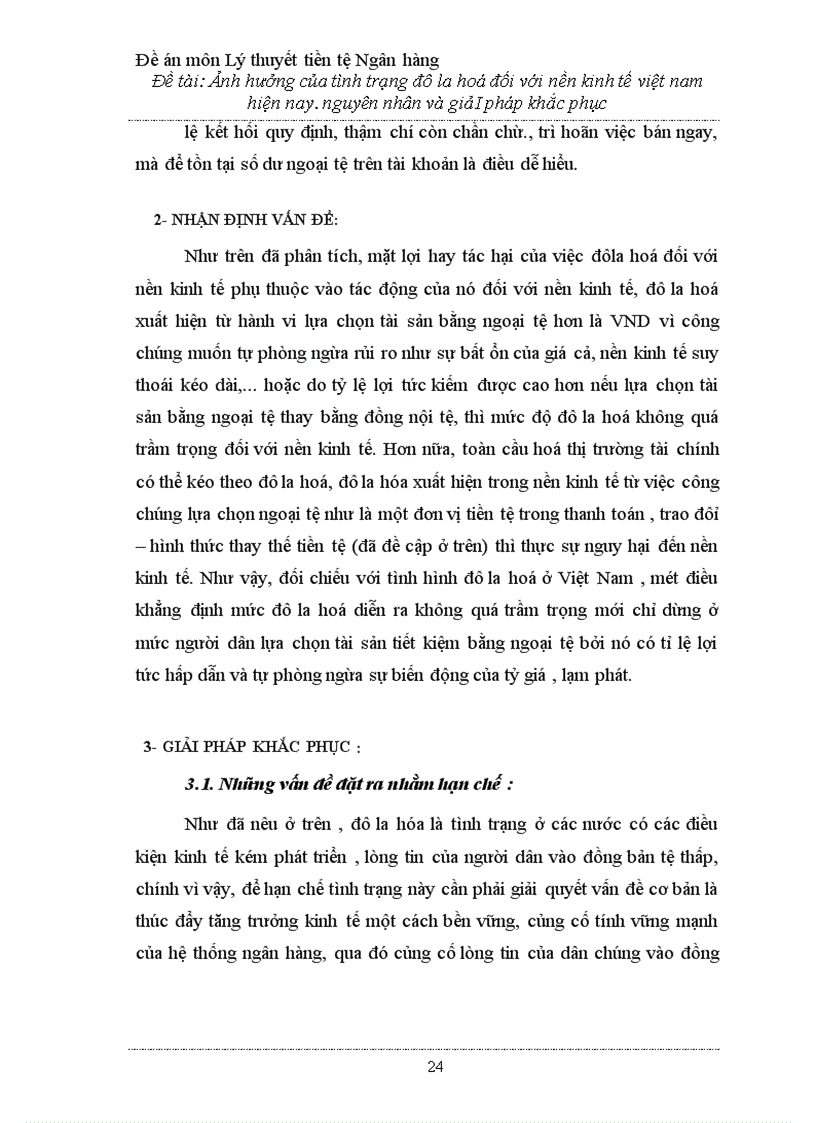 image for page Ảnh hưởng của tình trạng đô la hoá đối với nền kinh tế việt nam hiện nay nguyên nhân và giải pháp khắc phục