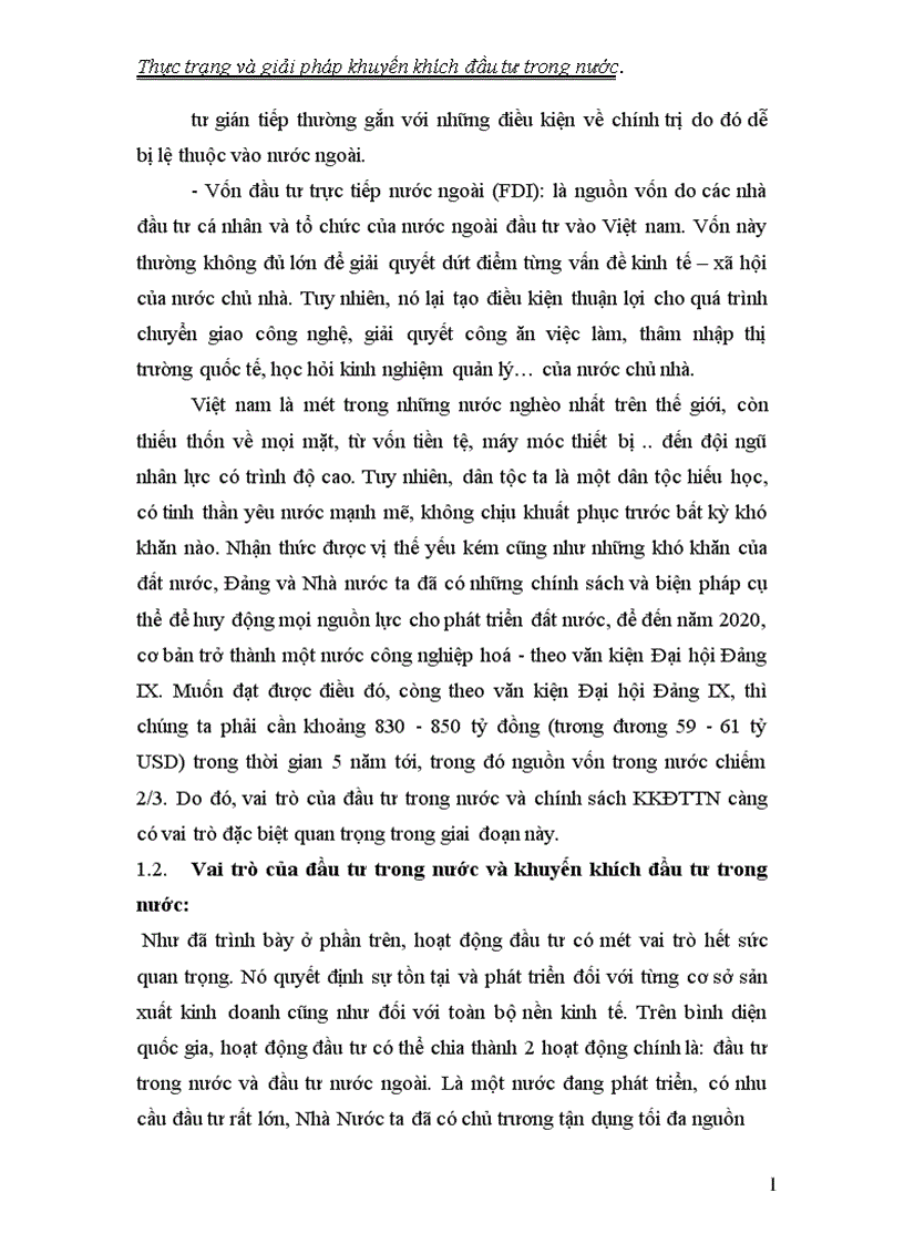 image for page Thực trạng và giải pháp khuyến khích đầu tư trong nước 1