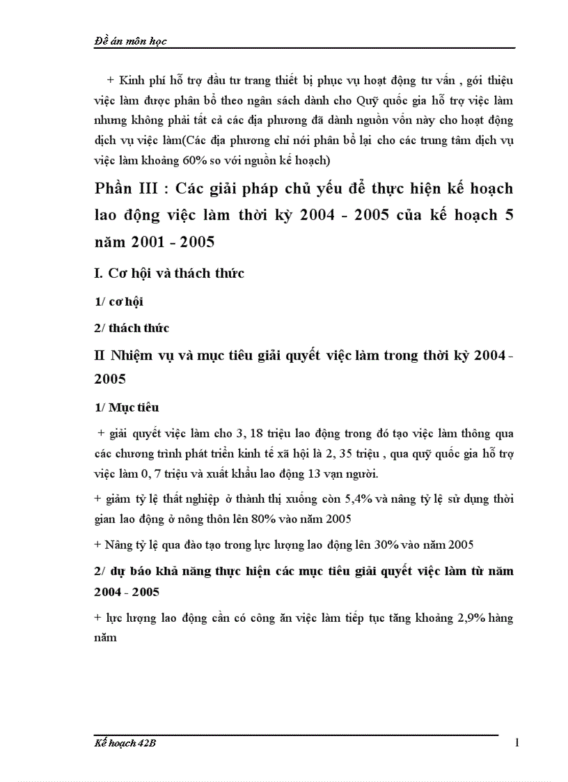 image for page Các giải pháp chủ yếu để thực hiện kế hoạch lao động việc làm thời kỳ 2004 2005
