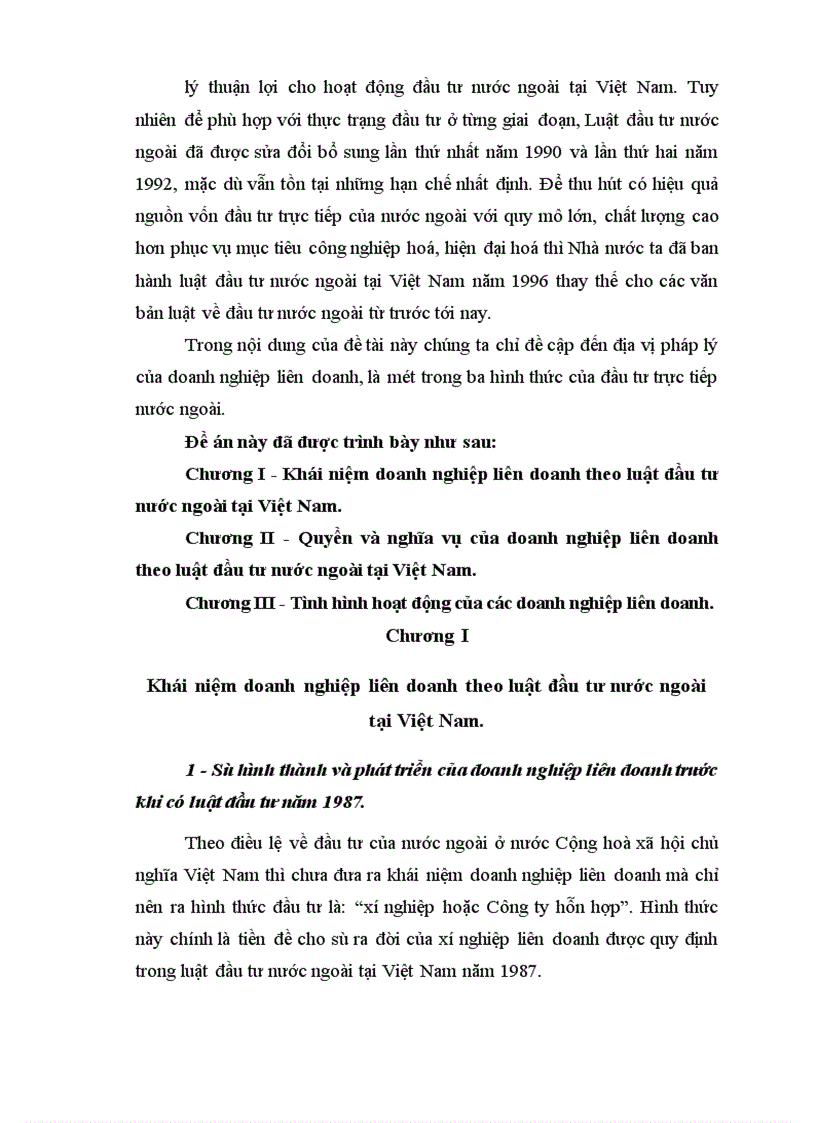 Quyền và nghĩa vụ của doanh nghiệp liên doanh theo luật đầu tư nước ngoài tại Việt Nam 1