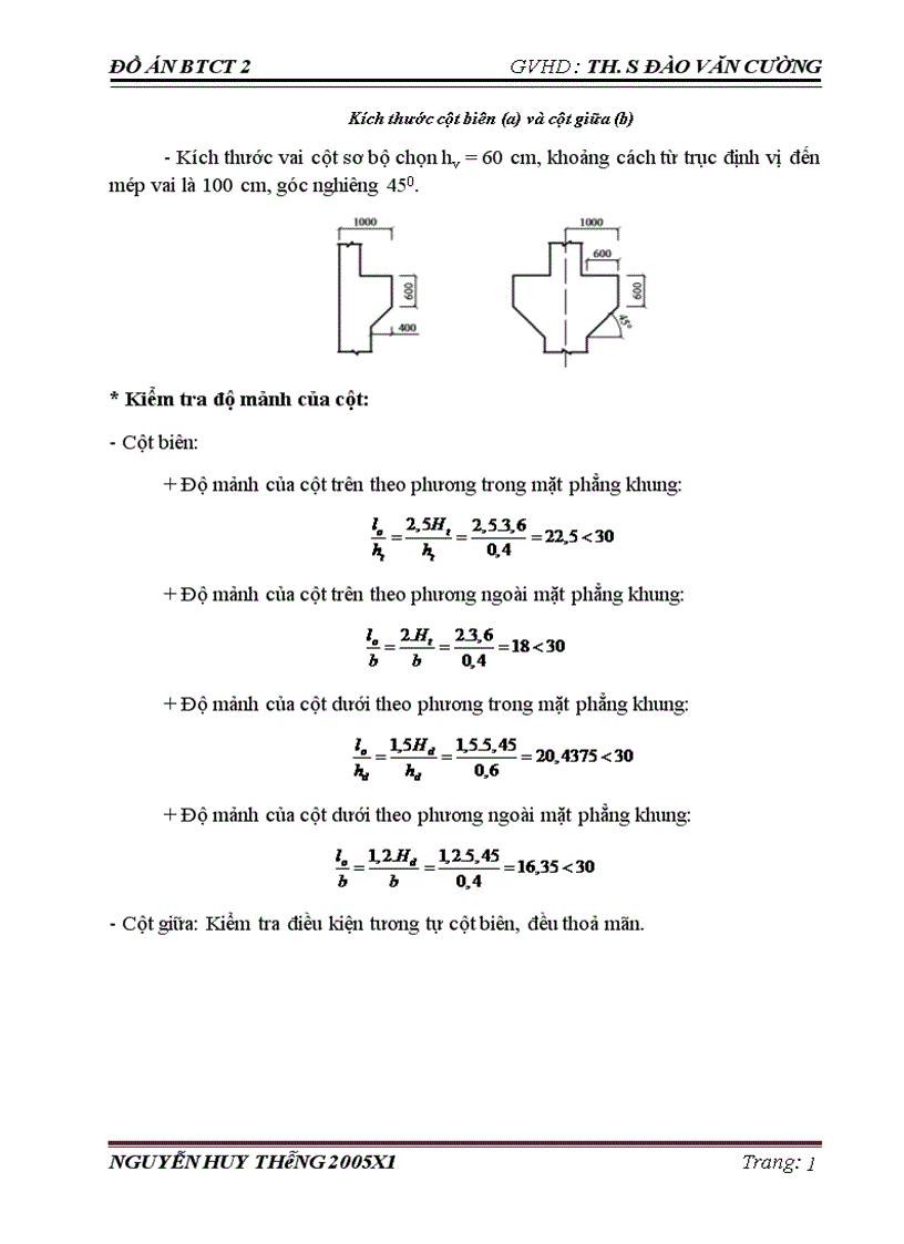 image for page Thiết kế khung ngang nhà công nghiệp 1 tầng lắp ghép
