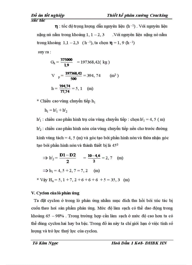 image for page Thiết kế phân xưởng Cracking xúc tác 1