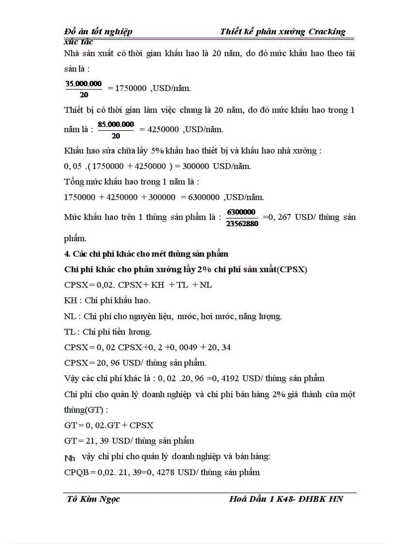 image for page Thiết kế phân xưởng Cracking xúc tác 1