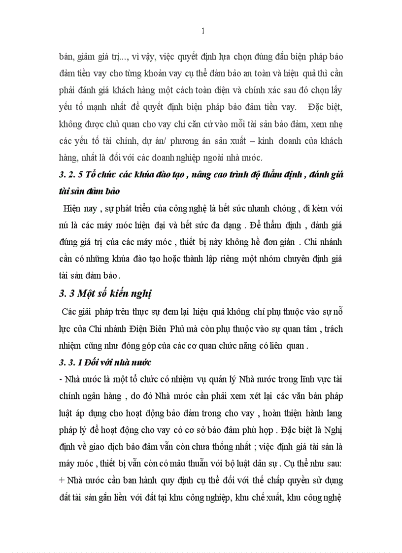 image for page Phát triển hoạt động bảo đảm trong cho vay tại Ngân hàng thương mại cổ phần Quân Đội chi nhánh Điện Biên Phủ