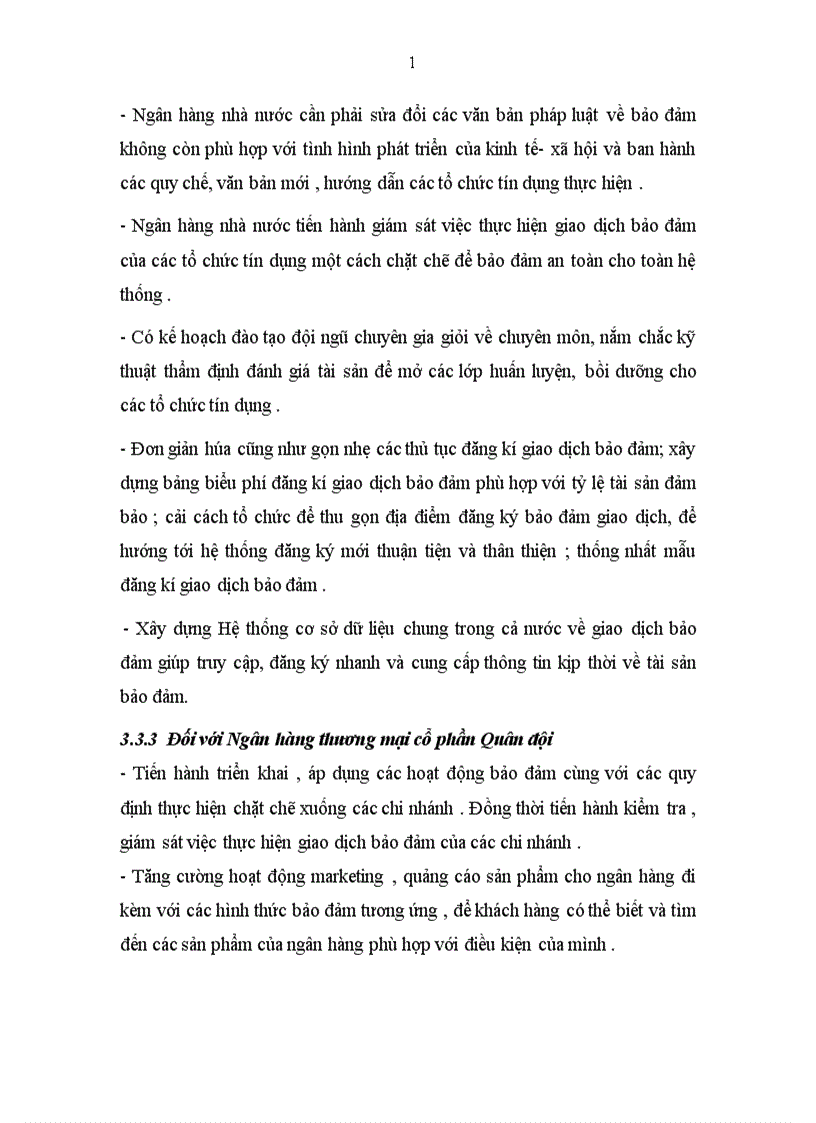 image for page Phát triển hoạt động bảo đảm trong cho vay tại Ngân hàng thương mại cổ phần Quân Đội chi nhánh Điện Biên Phủ