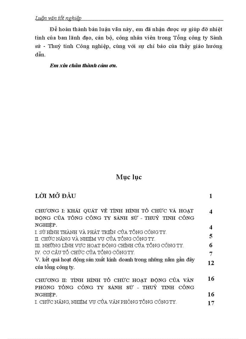 image for page Một số biện pháp nâng cao hiệu quả công tác Văn thư Lưu trữ trong văn phòng Tổng công ty Sành sứ Thuỷ tinh Công nghiệp