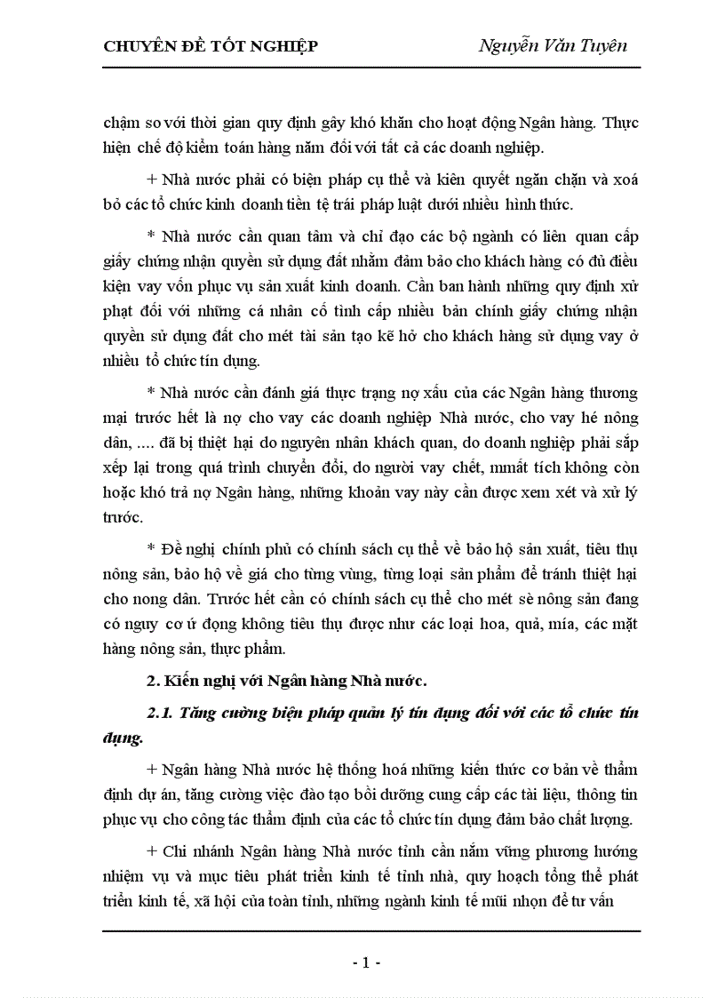 image for page Giải pháp nâng cao chất lượng tín dụng tại Ngân hàng nông nghiệp và phát triển nông thôn tỉnh Hưng Yên