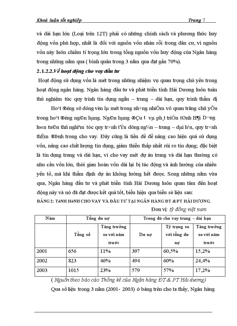 image for page Giải pháp nâng cao chất lượng tín dụng trung dài hạn tại Chi nhánh Ngân hàng ĐT PT Hải Dương