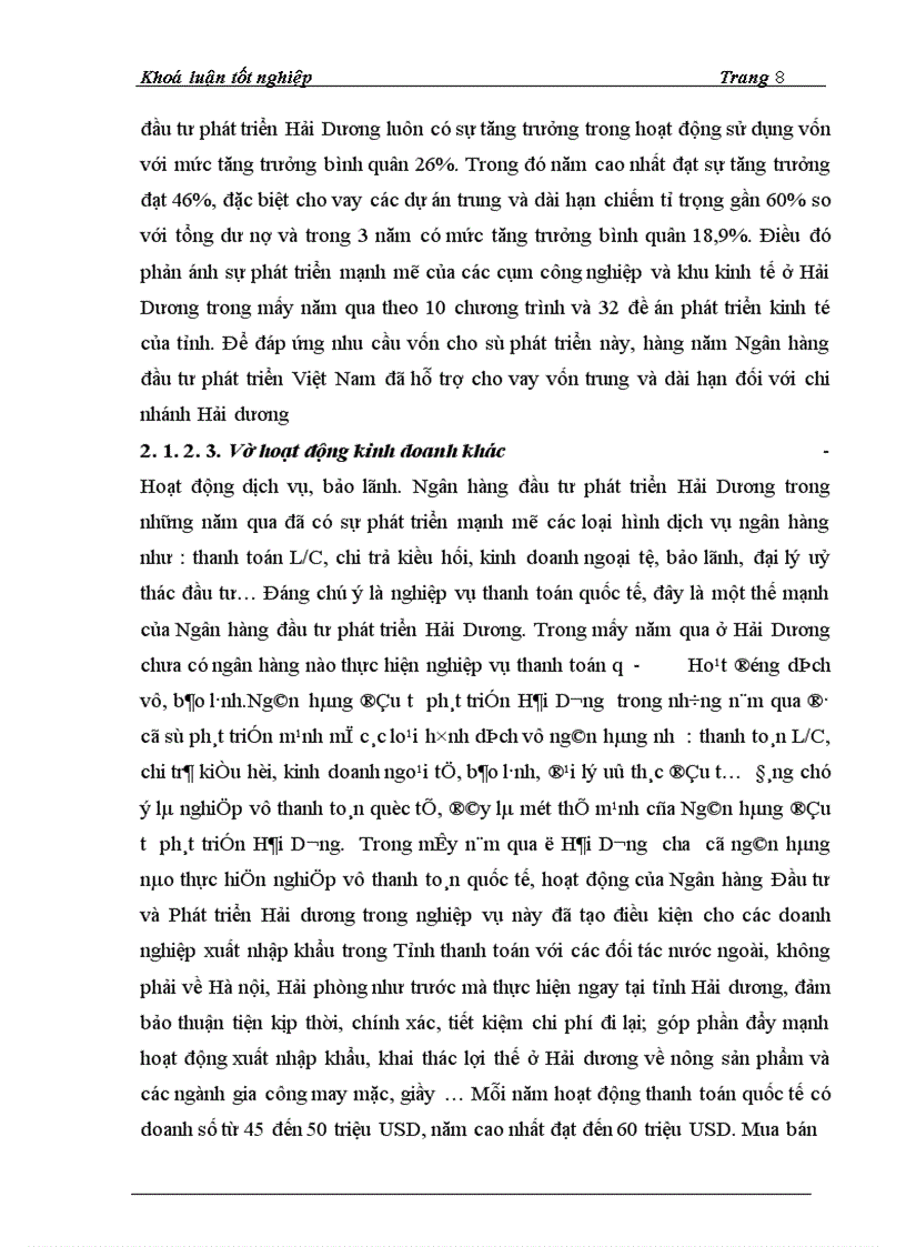 image for page Giải pháp nâng cao chất lượng tín dụng trung dài hạn tại Chi nhánh Ngân hàng ĐT PT Hải Dương