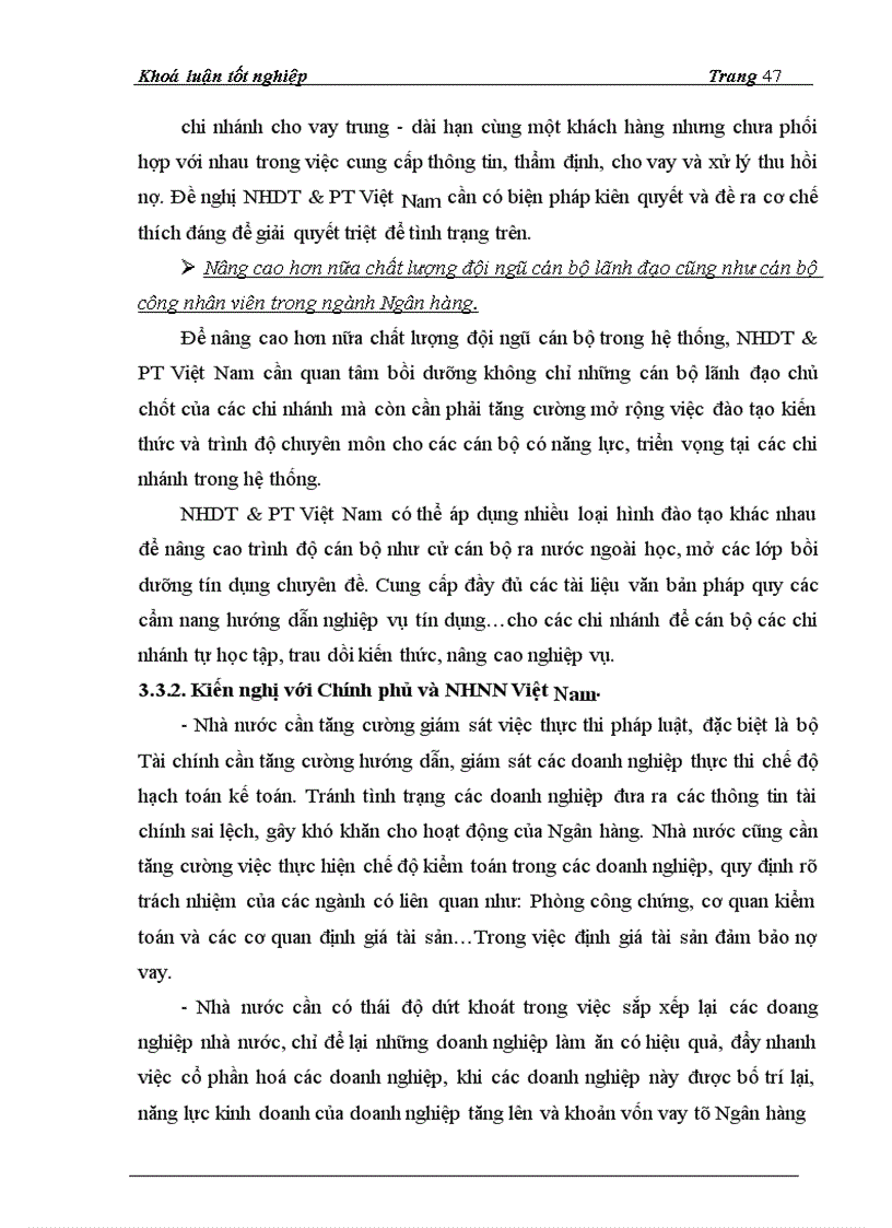 image for page Giải pháp nâng cao chất lượng tín dụng trung dài hạn tại Chi nhánh Ngân hàng ĐT PT Hải Dương