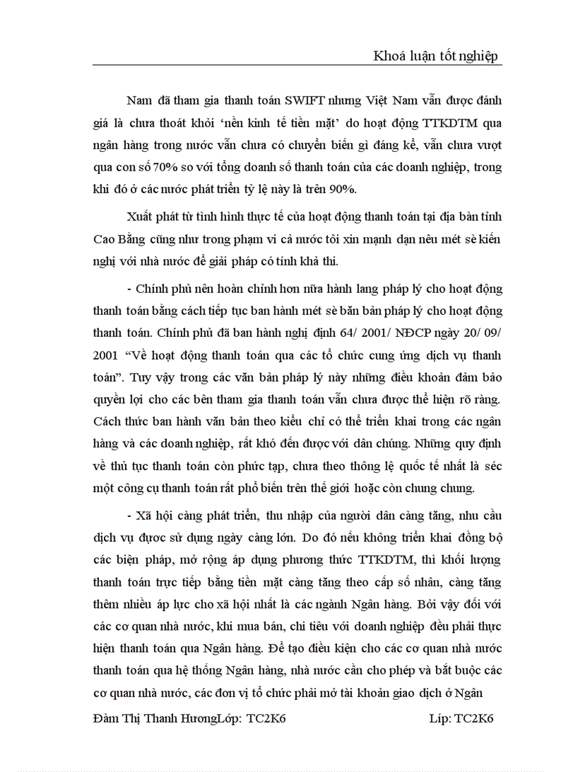 image for page Một số vấn đề về Thanh toán không dùng tiền mặt tại NHĐT PT Cao Bằng Thực trạng và giải pháp