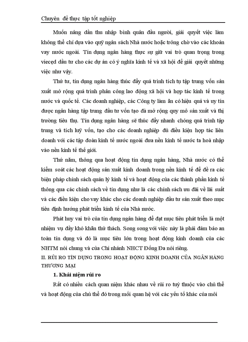 image for page Một số giải pháp hạn chế rủi ro an toàn tín dụng đối với kinh tế ngoài quốc doanh tại Ngân hàng công thương Đống Đa