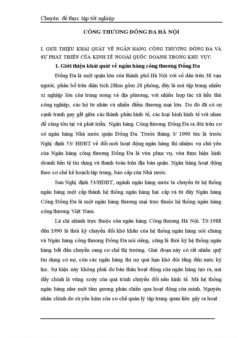 image for page Một số giải pháp hạn chế rủi ro an toàn tín dụng đối với kinh tế ngoài quốc doanh tại Ngân hàng công thương Đống Đa