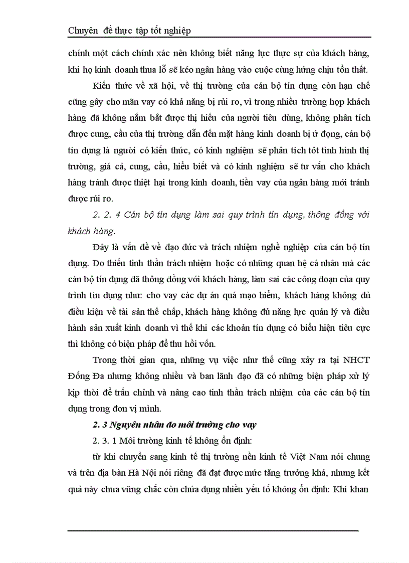 image for page Một số giải pháp hạn chế rủi ro an toàn tín dụng đối với kinh tế ngoài quốc doanh tại Ngân hàng công thương Đống Đa