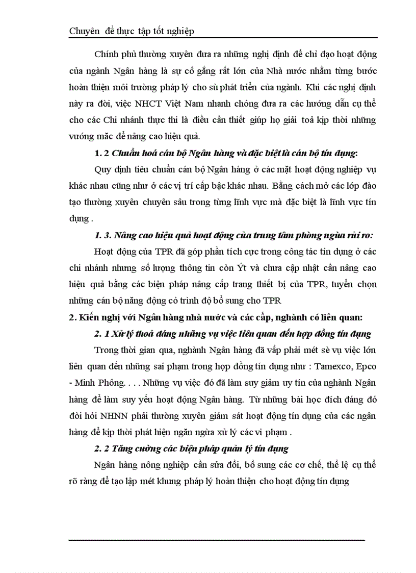 image for page Một số giải pháp hạn chế rủi ro an toàn tín dụng đối với kinh tế ngoài quốc doanh tại Ngân hàng công thương Đống Đa