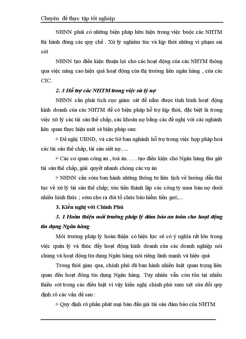 image for page Một số giải pháp hạn chế rủi ro an toàn tín dụng đối với kinh tế ngoài quốc doanh tại Ngân hàng công thương Đống Đa