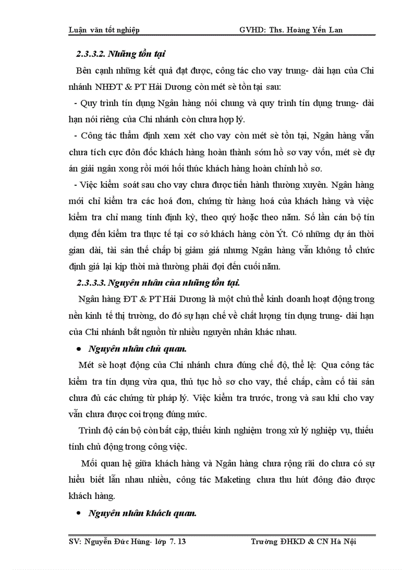 image for page Một số giải pháp nâng cao chất lượng tín dụng trung dài hạn tại Chi nhánh Ngân hàng ĐT PT Hải Dương
