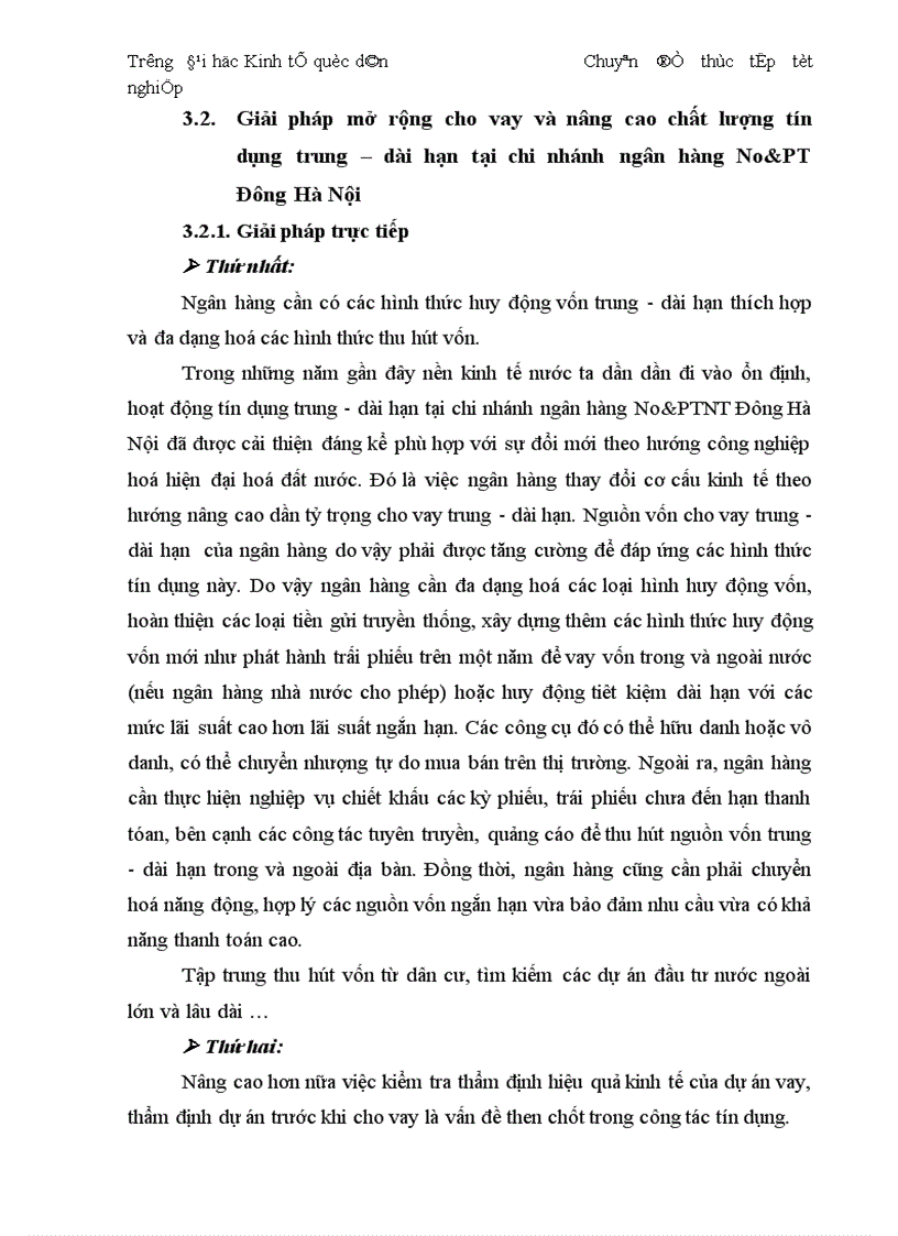image for page Thực trạng và giải pháp đối với tín dụng trung dài hạn tại chi nhánh Ngân Hàng No PTNT Đông Hà Nội