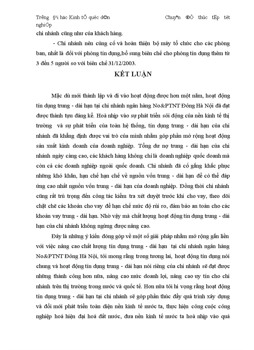 image for page Thực trạng và giải pháp đối với tín dụng trung dài hạn tại chi nhánh Ngân Hàng No PTNT Đông Hà Nội