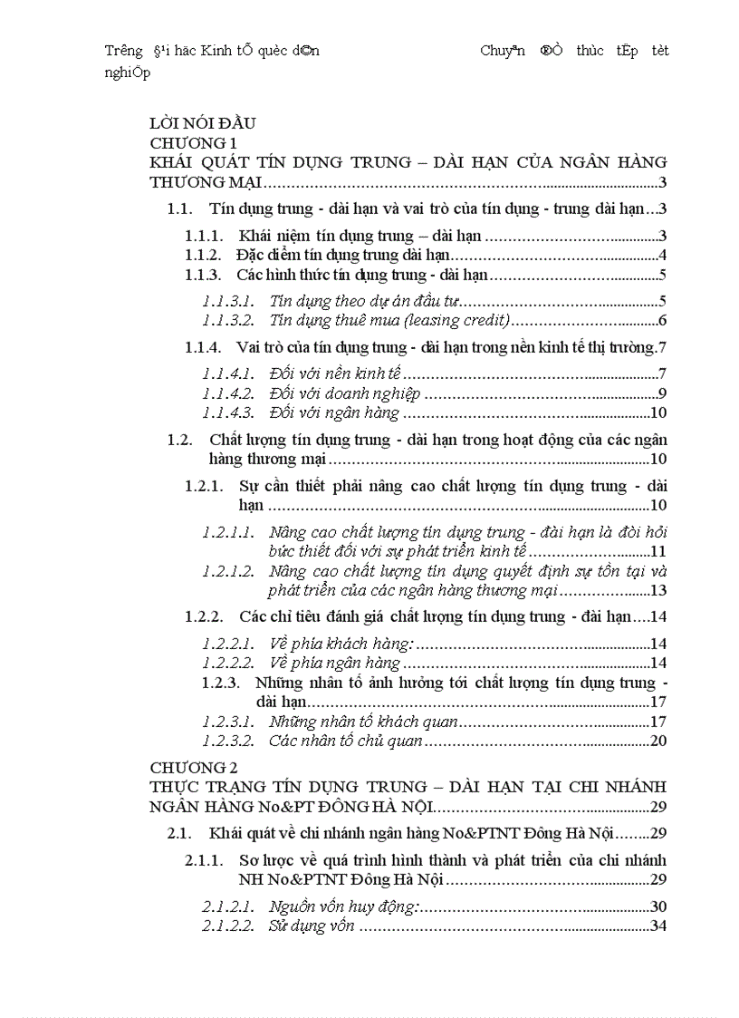 image for page Thực trạng và giải pháp đối với tín dụng trung dài hạn tại chi nhánh Ngân Hàng No PTNT Đông Hà Nội