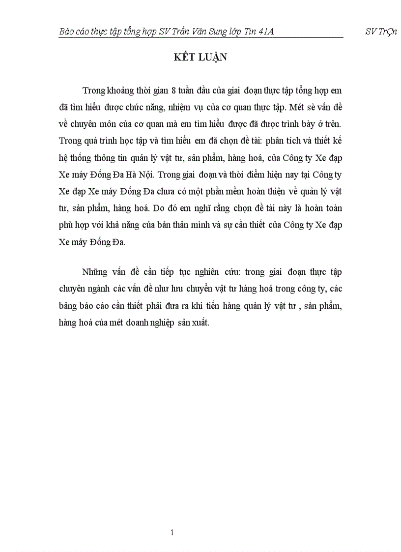 image for page Phân tích và thiết kế hệ thống thông tin quản lý vật tư sản phẩm hàng hoá ở Công ty Xe đạp Xe máy Đống Đa Hà Nội