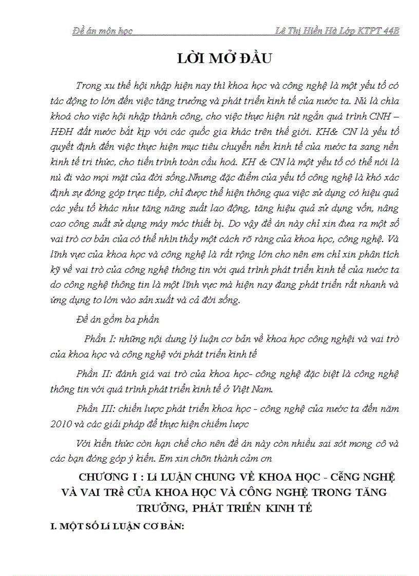 image for page Vai trò của Khoa học và công nghệ đối với phát triển kinh tế ở Việt Nam