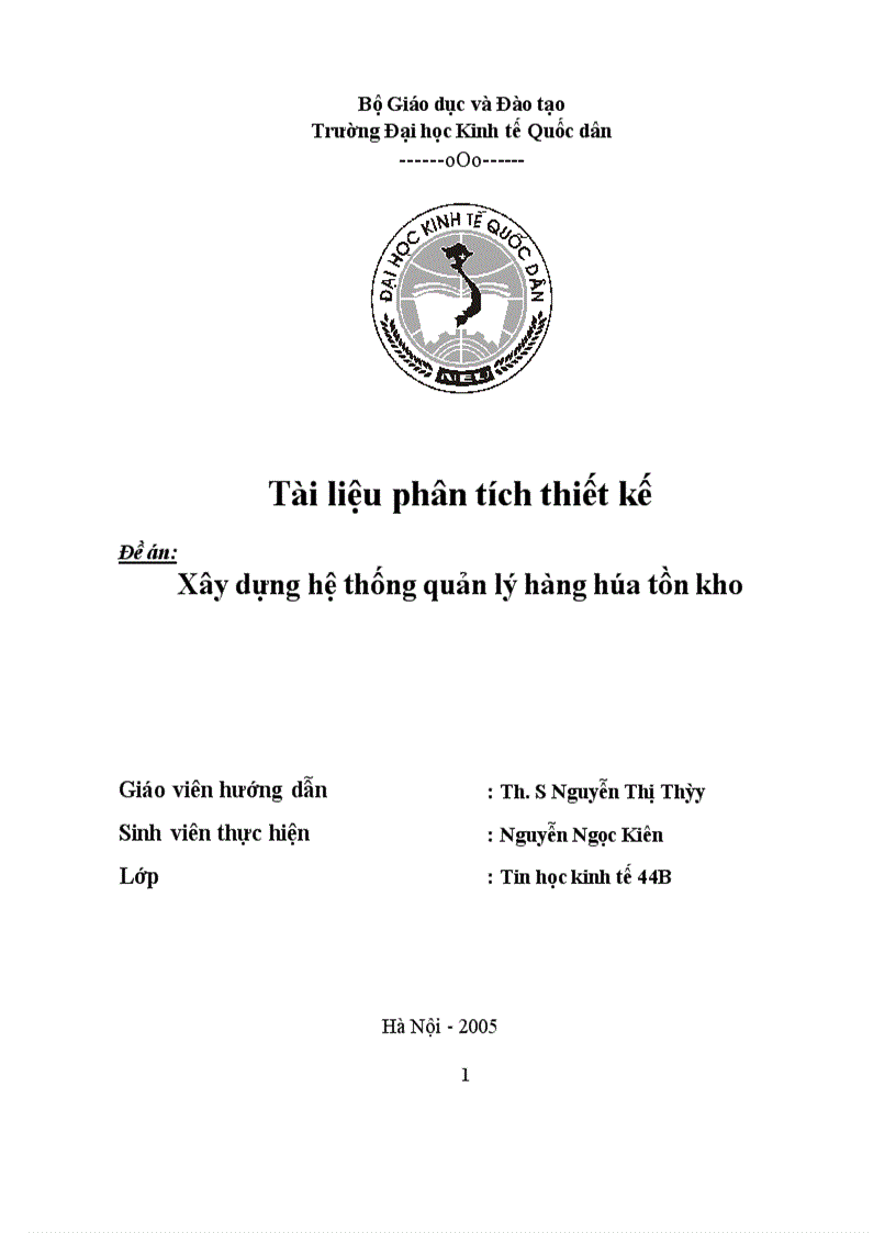 image for page Hệ thống thông tin quản lý kho hàng cho cửa hàng 17 Lý Nam Đế bằng Hệ quản trị cơ sở dữ liệu Visual Foxpro 7 0