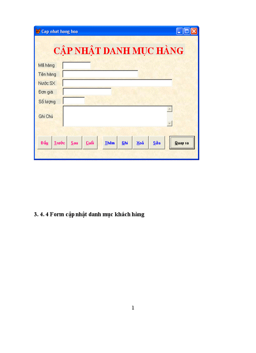 image for page Hệ thống thông tin quản lý kho hàng cho cửa hàng 17 Lý Nam Đế bằng Hệ quản trị cơ sở dữ liệu Visual Foxpro 7 0