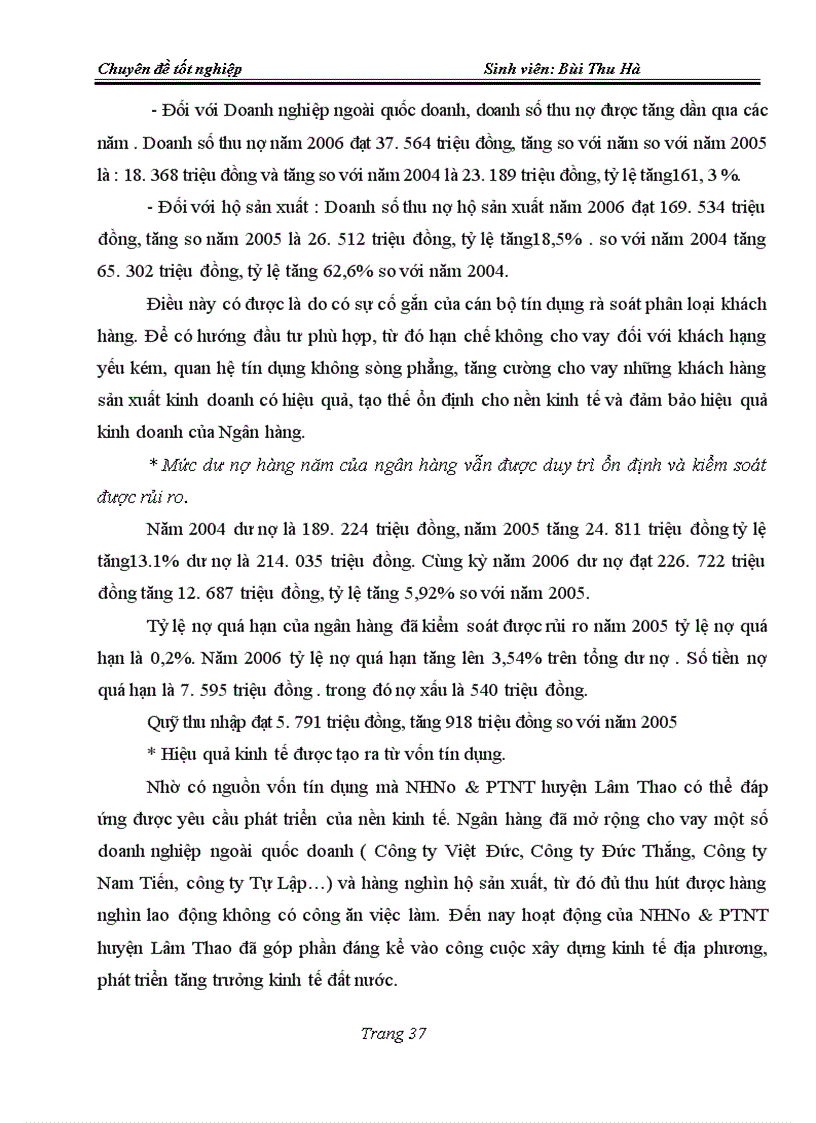 image for page Giải pháp nâng cao chất lượng tín dụng tại chi nhánh ngân hàng nông nghiệp và phát triển nông thôn huyện Lâm Thao