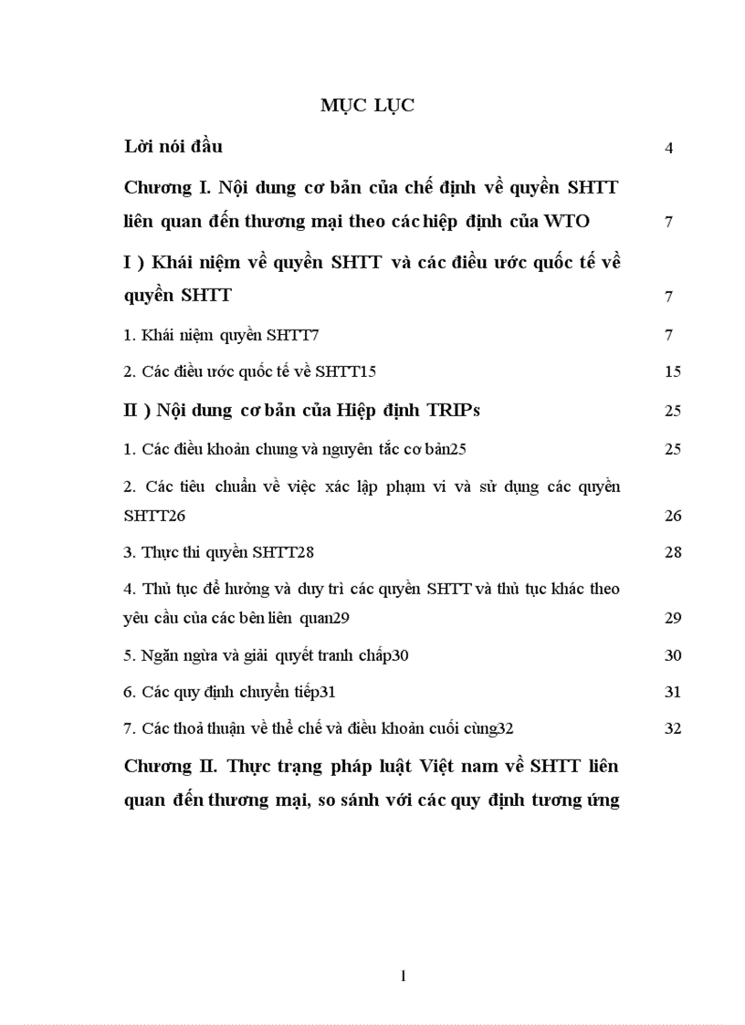 Chế định về quyền SHTT liên quan đến thương mại của WTO và việc hoàn thiện các quy định tương ứng của Việt Nam