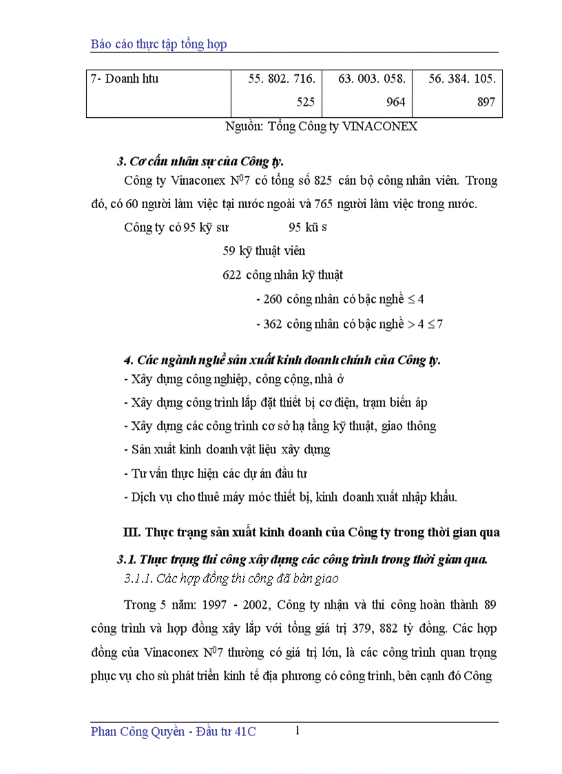image for page Báo cáo thực tập tổng hợp tại Công ty cổ phần xây dựng số7 ViNacoNEx No 7