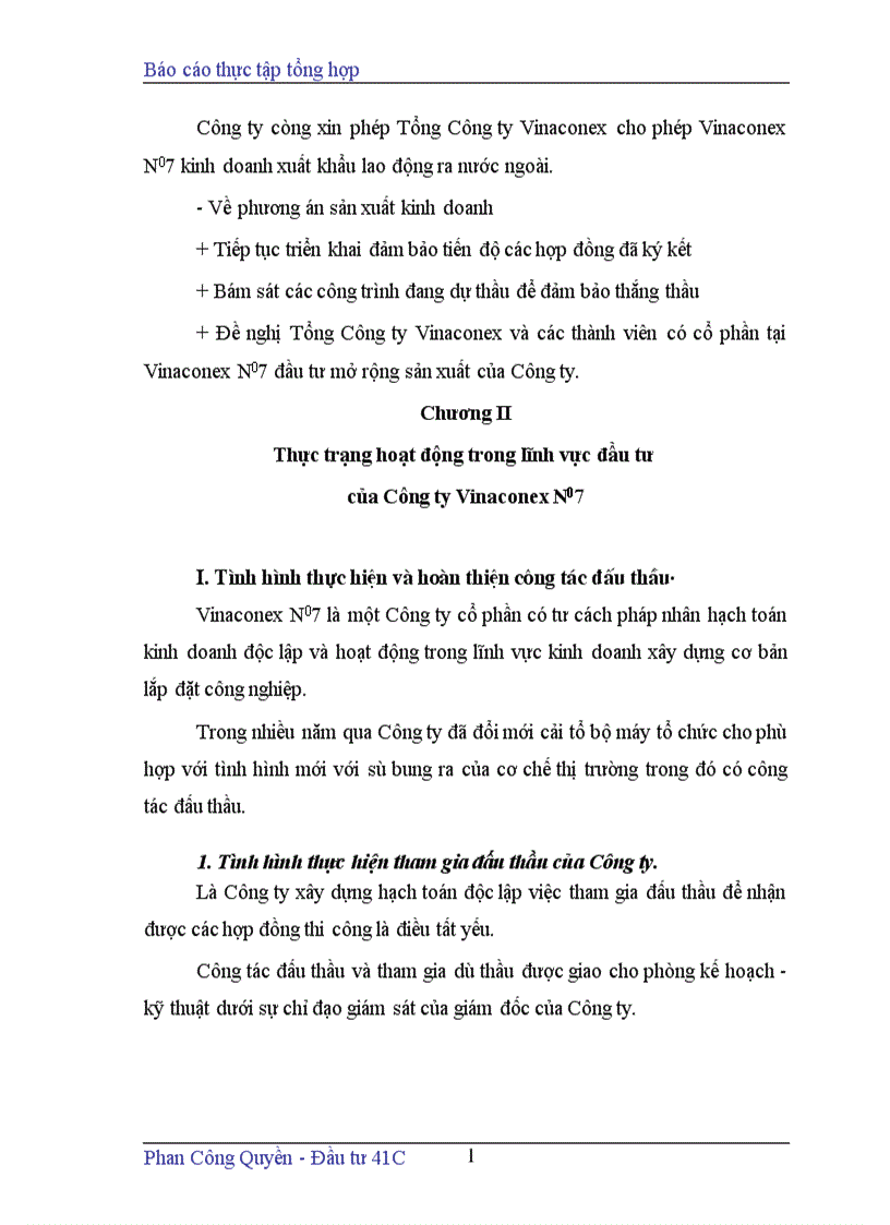 image for page Báo cáo thực tập tổng hợp tại Công ty cổ phần xây dựng số7 ViNacoNEx No 7