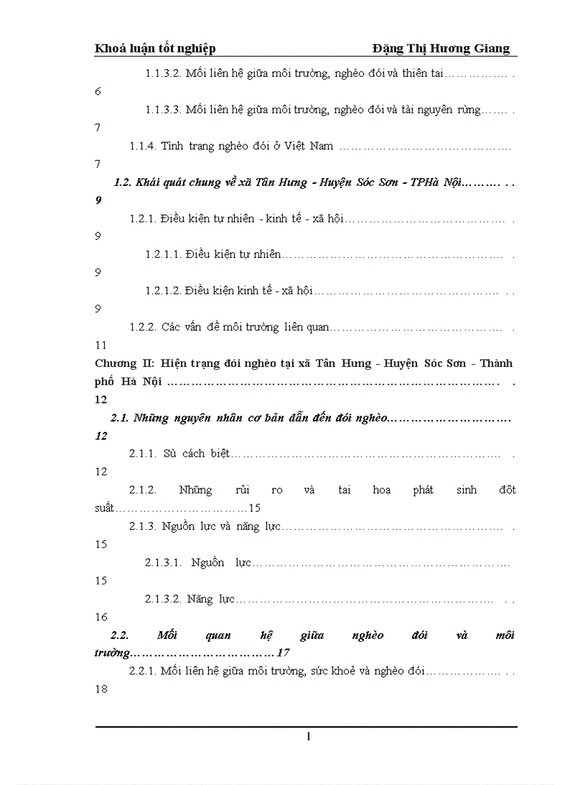 image for page Công tác xoá đói giảm nghèo và các vấn đề môi trường liên quan tại xã Tân Hưng huyện Sóc Sơn Thành phố Hà Nội 1