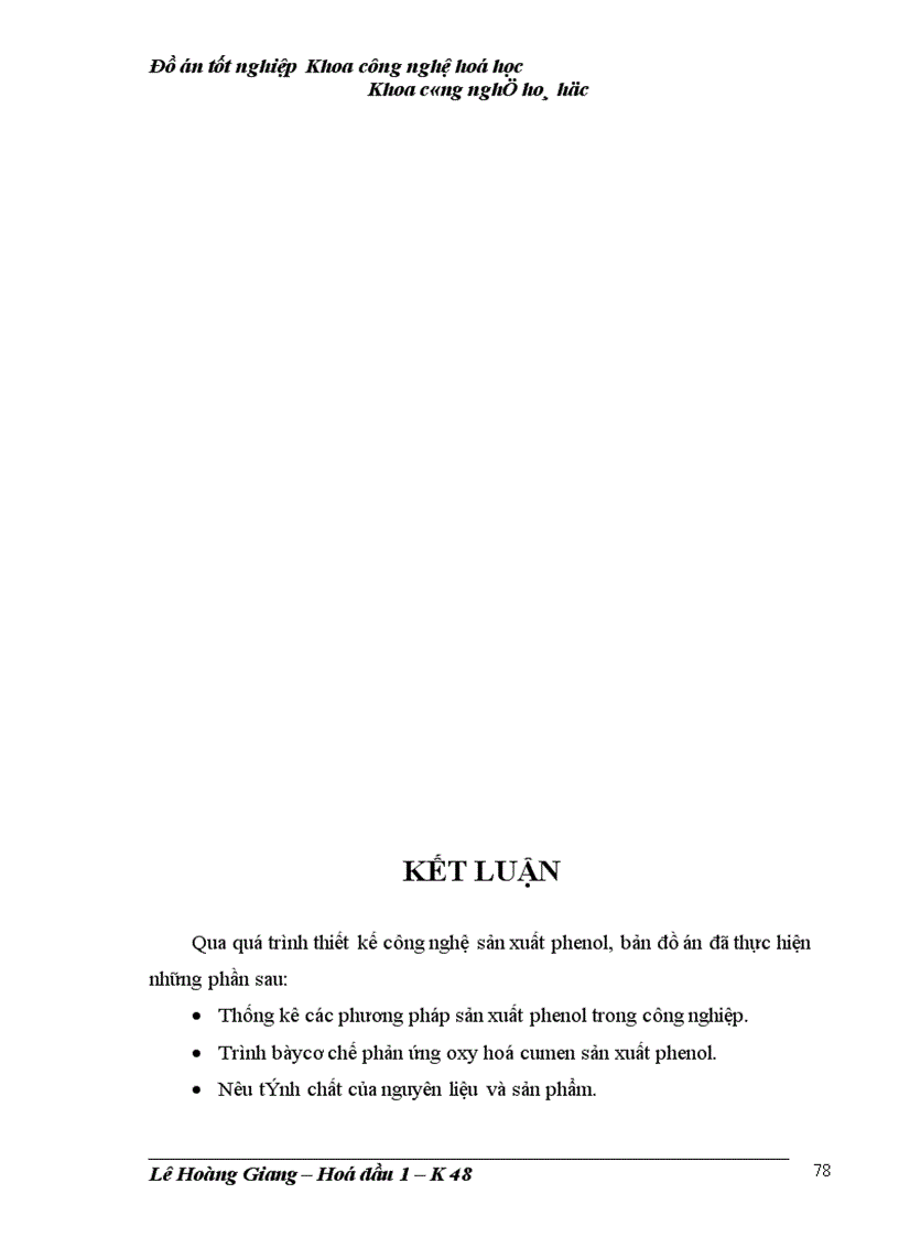 image for page Đồ án tốt nghiệp Khoa công nghệ hoá học