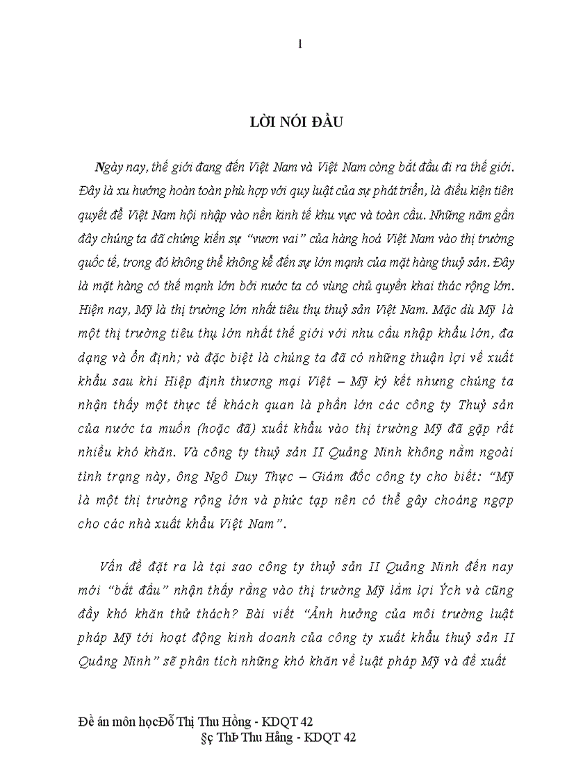 image for page Ảnh hưởng của môi trường luật pháp Mỹ tới hoạt động kinh doanh của công ty xuất khẩu thuỷ sản II