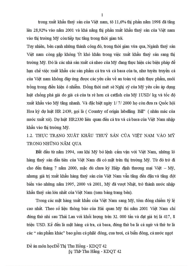 image for page Ảnh hưởng của môi trường luật pháp Mỹ tới hoạt động kinh doanh của công ty xuất khẩu thuỷ sản II
