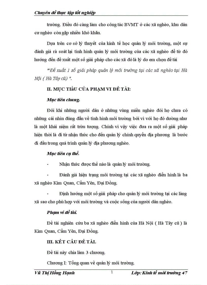 image for page Đề xuất 1 số giải pháp quản lý môi trường tại các xã nghèo tại Hà Nội Hà Tây cũ 1