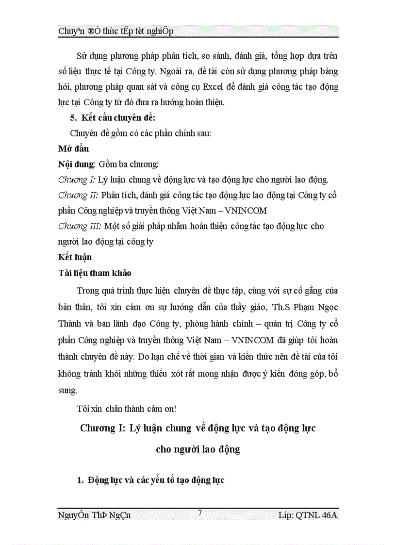 image for page Hoàn thiện công tác tạo động lực cho người lao động tại Công ty cổ phần Công nghiệp và truyền thông Việt Nam VNINCOM 1