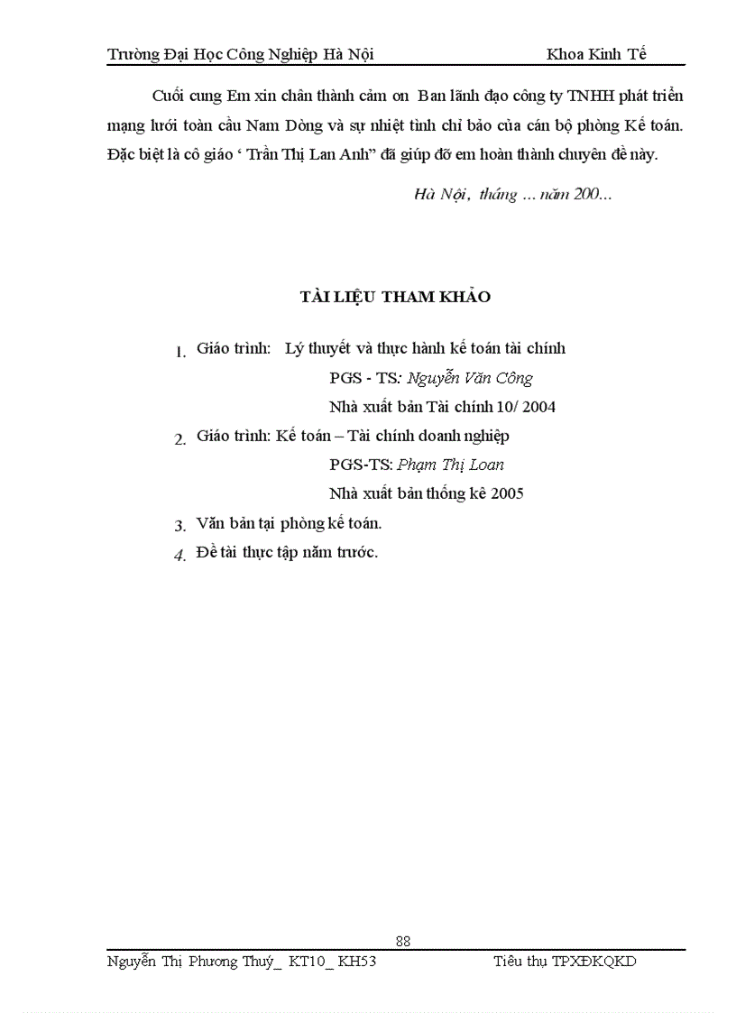 image for page Tổ chức kế toán thành phẩm tiêu thụ và xác định kết quả hoạt động sản xuất kinh doanh ở công ty TNHH phát triển mạng lưới toàn cầu Nam Dũng